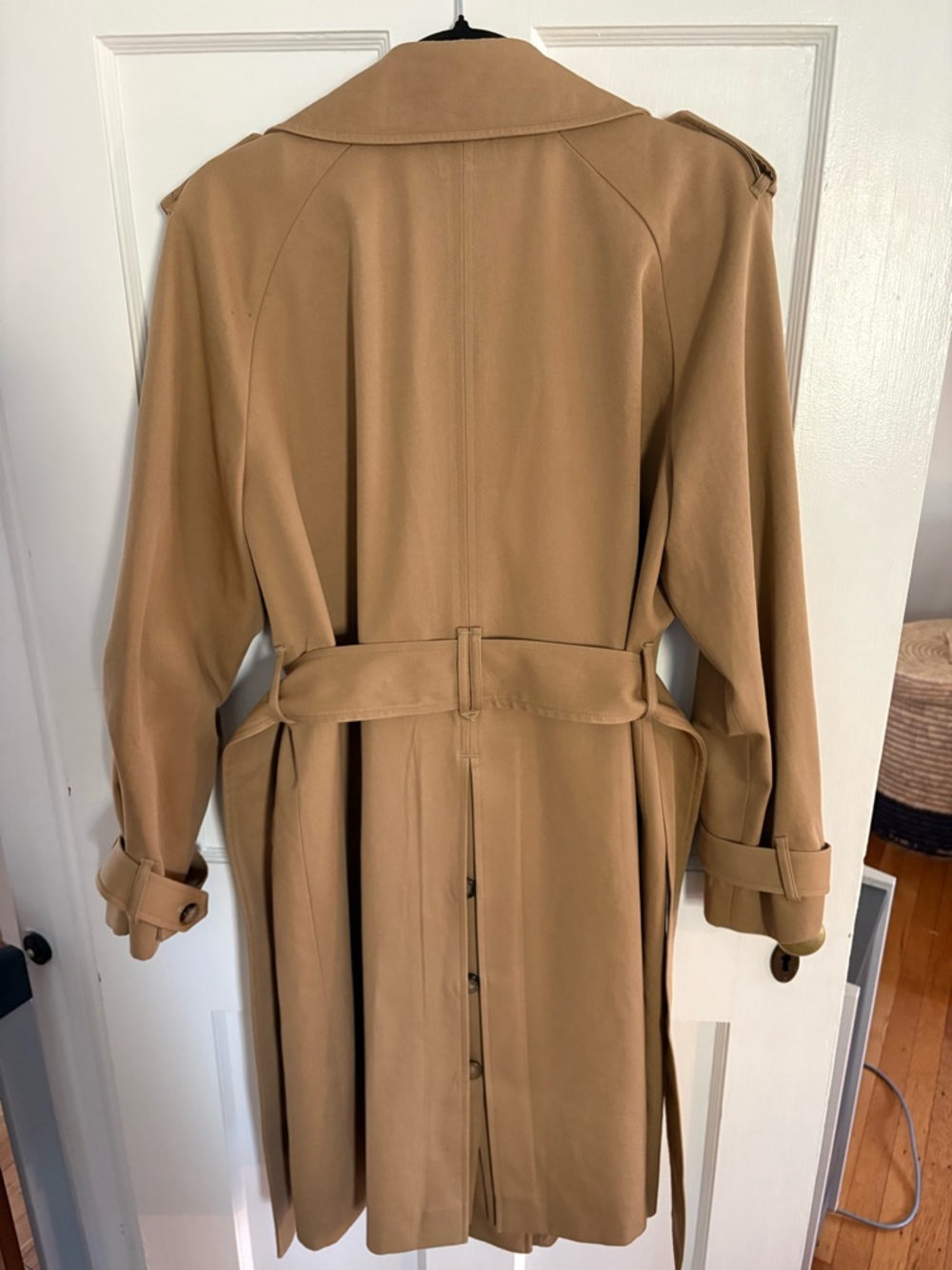 Sezane Scott Trench Coat Camel Size 10 42 - Picture 5 of 13